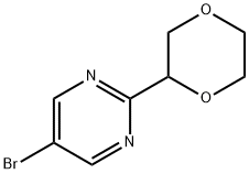 5-bromo-2-(1,4-dioxan-2-yl)pyrimidine Structure