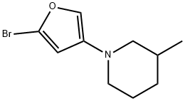 2-Bromo-4-(3-methylpiperidin-1-yl)furan|