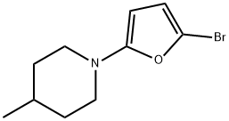 2-Bromo-5-(4-methylpiperidin-1-yl)furan 结构式