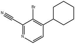 3-Bromo-4-cyclohexyl-2-pyridinecarbonitrile Structure