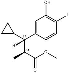 (2S,3R)-3-环丙基-3-(3-羟基-4-碘苯基)-2-甲基丙酸甲酯, 1623144-99-9, 结构式