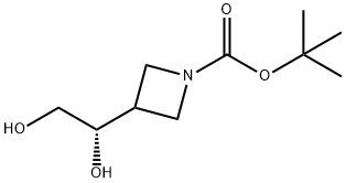 1-Azetidinecarboxylic acid, 3-[(1S)-1,2-dihydroxyethyl]-, 1,1-dimethylethyl ester Structure