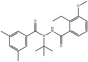 2-Ethyl-3-methoxybenzoic acid 2-(3,5-dimethylbenzoyl)-2-(1,1-dimethylethyl)hydrazide, 162326-49-0, 结构式