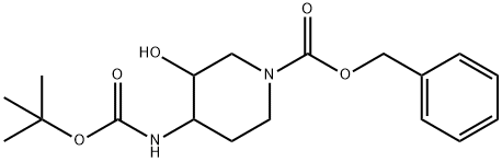 (3S,4S)-benzyl 4-((tert-butoxycarbonyl)amino)-3-hydroxypiperidine-1-carboxylate,1628835-51-7,结构式