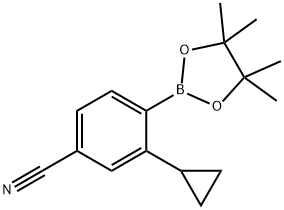 3-cyclopropyl-4-(4,4,5,5-tetramethyl-1,3,2-dioxaborolan-2-yl)benzonitrile|3-cyclopropyl-4-(4,4,5,5-tetramethyl-1,3,2-dioxaborolan-2-yl)benzonitrile