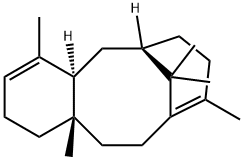 6,10-Methanobenzocyclodecene,1,2,4a,5,6,7,8,11,12,12a-decahydro-4,9,12a,13,13-pentamethyl-, (4aS,6S,12aS)- Structure