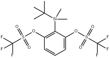 2-叔丁基二甲基硅烷基-1,3-亚苯基双(三氟甲磺酸酯), 1637638-66-4, 结构式