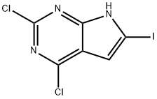 7H-Pyrrolo[2,3-d]pyrimidine, 2,4-dichloro-6-iodo-, 1638760-47-0, 结构式