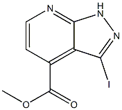 methyl 3-iodo-1H-pyrazolo[3,4-b]pyridine-4-carboxylate Struktur