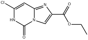 7-Chloro-5-hydroxy-imidazo[1,2-c]pyrimidine-2-carboxylic acid ethyl ester Struktur