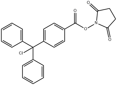 (2,5-dioxopyrrolidin-1-yl) 4-[chloro(diphenyl)methyl]benzoate Structure