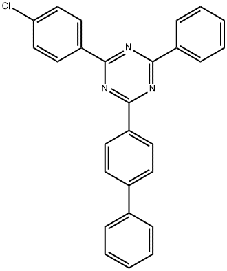 2-(1,1'联苯-4-基)-4-(4-氯苯基)-6-苯基-1,3,5-三嗪 结构式