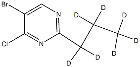 5-Bromo-4-chloro-2-(n-propyl-d7)-pyrimidine Struktur