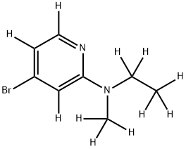 4-Bromo-2-methylethylaminopyridine-d11 Structure
