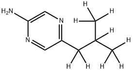 2-Amino-5-(iso-butyl-d9)-pyrazine Struktur