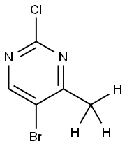 5-Bromo-2-chloro-4-(methyl-d3)-pyrimidine Struktur