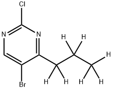 5-Bromo-2-chloro-4-(n-propyl-d7)-pyrimidine Struktur