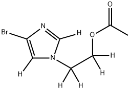 4-Bromo-1-[2-(acetyl)]ethylimidazole-d6 结构式