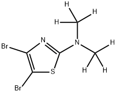 4,5-Dibromo-2-dimethylaminothiazole-d6 Struktur