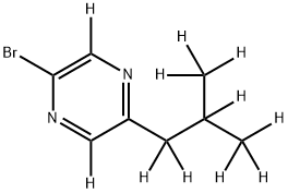 2-Bromo-5-(iso-butyl)pyrazine-d11 Structure