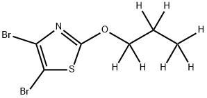 4,5-Dibromo-2-(n-propoxy-d7)-thiazole Struktur