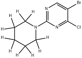5-Bromo-4-chloro-2-(piperidino-d10)-pyrimidine Struktur