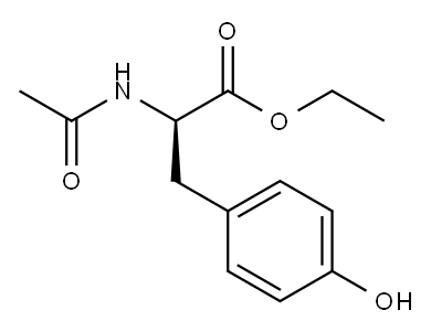 ethyl (2R)-2-acetamido-3-(4-hydroxyphenyl)propanoate Structure