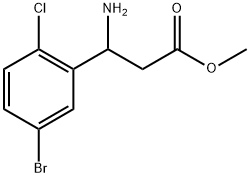 METHYL 3-AMINO-3-(5-BROMO-2-CHLOROPHENYL)PROPANOATE Structure