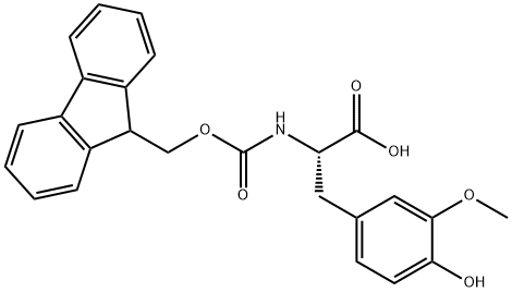2-(9H-fluoren-9-ylmethoxycarbonylamino)-3-(4-hydroxy-3-methoxyphenyl)propanoic acid Structure