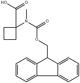1-((((9H-芴-9-基)甲氧基)羰基)(甲基)氨基)环丁烷-1-羧酸,1700368-07-5,结构式