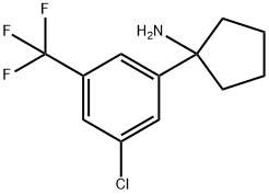 1-(3-氯-5-三氟甲基苯基)环戊胺 结构式