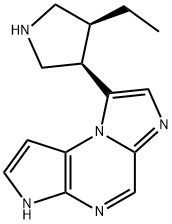 8-((3R,4S)-4-ethylpyrrolidin-3-yl)-3H-imidazo[1,2-a]pyrrolo[2,3-e]pyrazine, 1708997-43-6, 结构式