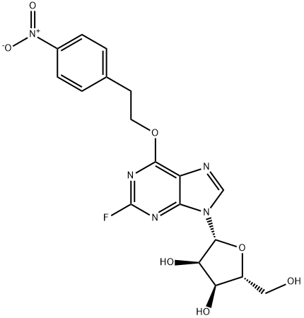2-Fluoro-6-O-[2-(4-nitrophenyl)ethyl]inosine Structure