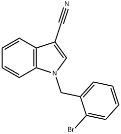 1-(2-ブロモベンジル)-1H-インドール-3-カルボニトリル 化学構造式