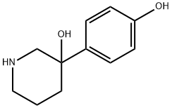 3-Piperidinol, 3-(4-hydroxyphenyl)- Structure