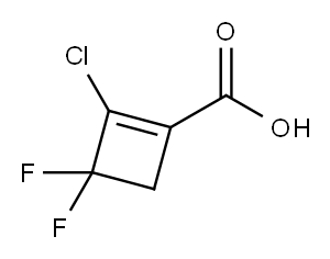 1-Cyclobutene-1-carboxylic acid, 2-chloro-3,3-difluoro- Struktur