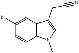 1H-Indole-3-acetonitrile, 5-bromo-1-methyl- Structure
