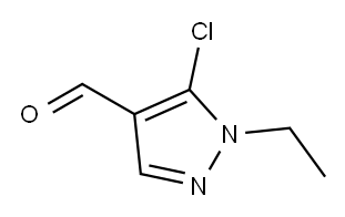 5-chloro-1-ethyl-1H-pyrazole-4-carbaldehyde Struktur