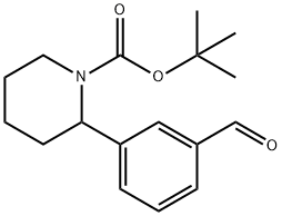 tert-butyl 2-(3-formylphenyl)piperidine-1-carboxylate Structure