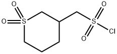 (1,1-dioxidotetrahydro-2H-thiopyran-3-yl)methanesulfonyl chloride Structure