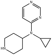 N-cyclopropyl-N-(piperidin-4-yl)pyrimidin-4-amine Structure