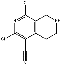 1,3-dichloro-5,6,7,8-tetrahydro-2,7-naphthyridine-4-carbonitrile,1783331-02-1,结构式