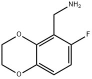 (6-氟-2,3-二氢苯并[B][1,4]二噁英-5-基)甲胺 结构式