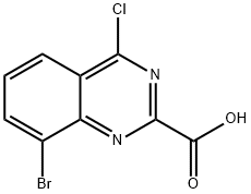 8-bromo-4-chloroquinazoline-2-carboxylic acid Structure