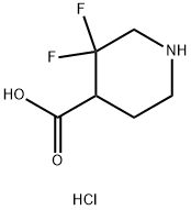 3,3-DIFLUOROPIPERIDINE-4-CARBOXYLIC ACID HCL,1785367-71-6,结构式