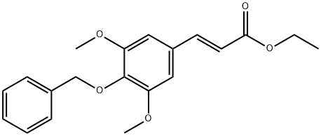 (E)-3-[3,5-二甲氧基-4-(苄氧基)苯基]丙烯酸乙酯, 178611-06-8, 结构式