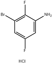 3-溴-2,5-二氟苯胺盐酸盐 结构式