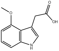 2-(4-メトキシ-1H-インドール-3-イル)酢酸 化学構造式