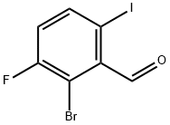 2-bromo-3-fluoro-6-iodobenzaldehyde Struktur