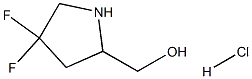 (4,4-二氟吡咯烷-2-基)甲醇盐酸盐, 1801708-76-8, 结构式